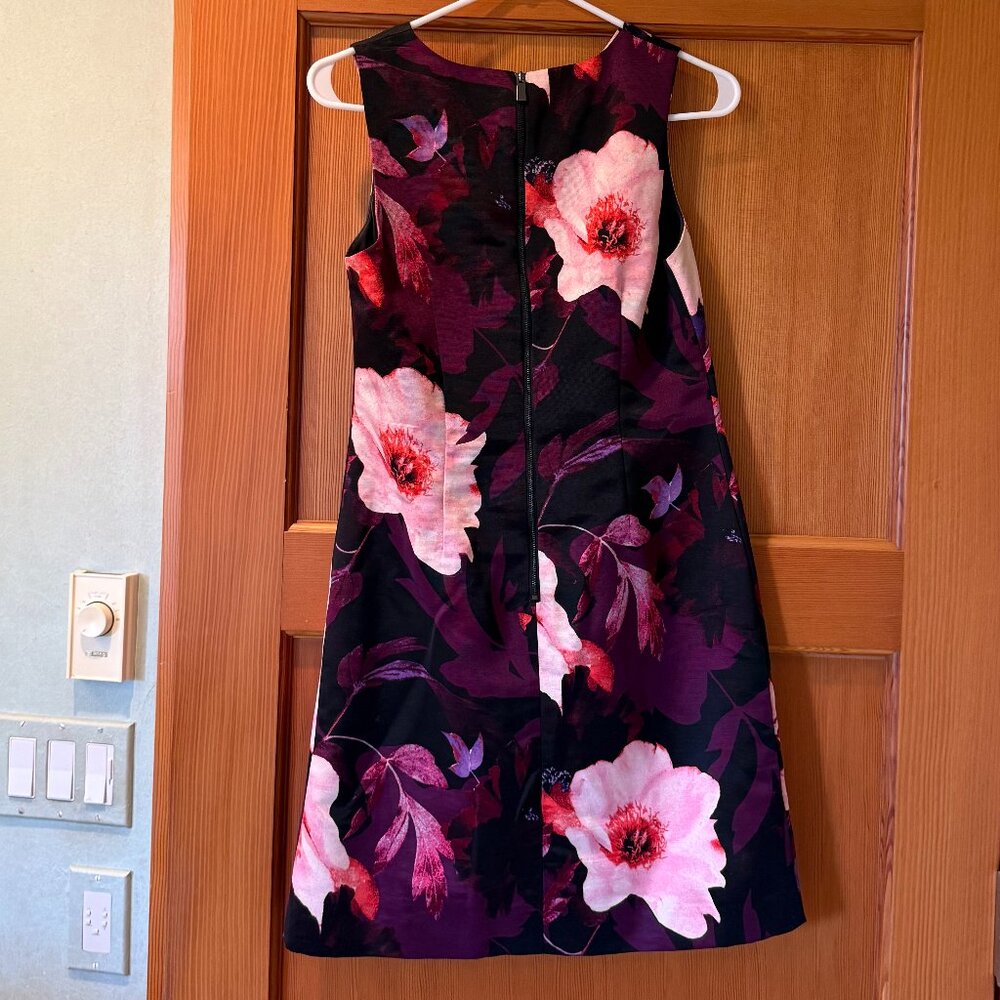 Vince Camuto lined pink floral mini dress